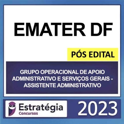 Rateio EMATER DF Grupo Ocupacional de Apoio Administrativo e Serviços Gerais Assistente Administrativo Pós Edital 2023