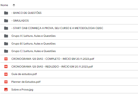 RATEIO 1 FASE OAB CEISC 40 EXTENSIVO PLUS 2024