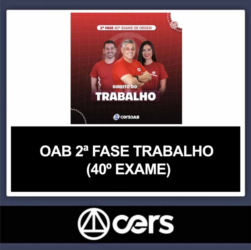 Rateio 2 Fase Trabalho OAB 40 Cers