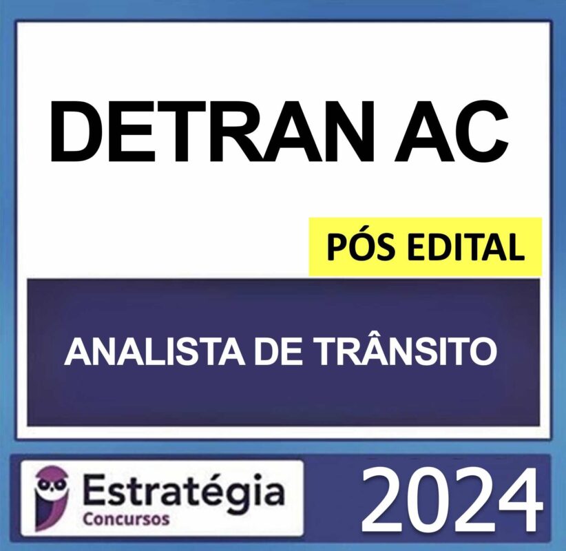 detran ac analista de transito pos edital 2024 capa