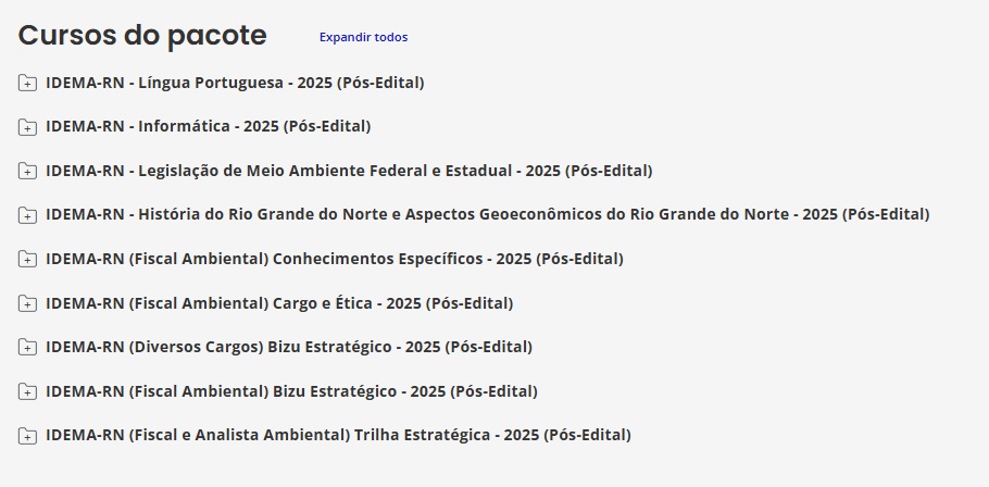 IDEMA-RN - PÓS-EDITAL - (FISCAL AMBIENTAL) ESTRATEGIA 2025 1 RATEIO IDEMA-RN - PÓS-EDITAL - (FISCAL AMBIENTAL) ESTRATEGIA 2025