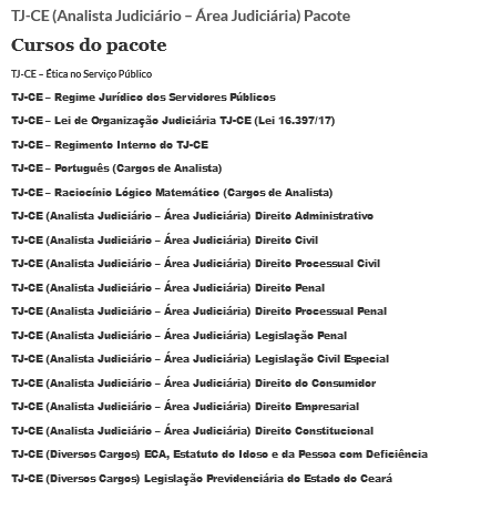 RATEIO TJ-CE (ANALISTA JUDICIÁRIO – ÁREA JUDICIÁRIA) ESTRATEGIA 2025