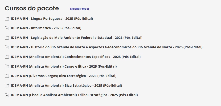 IDEMA-RN - PÓS-EDITAL (ANALISTA AMBIENTAL) - ESTRATÉGIA 2025 1 rateio IDEMA-RN - PÓS-EDITAL (ANALISTA AMBIENTAL) - ESTRATÉGIA 2025