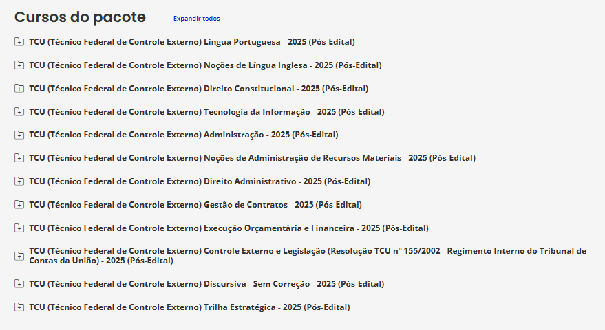TCU - PÓS-EDITAL (TÉCNICO FEDERAL DE CONTROLE EXTERNO) – ESTRATÉGIA 2025 1 rateio TCU - PÓS-EDITAL (TÉCNICO FEDERAL DE CONTROLE EXTERNO) – ESTRATÉGIA 2025