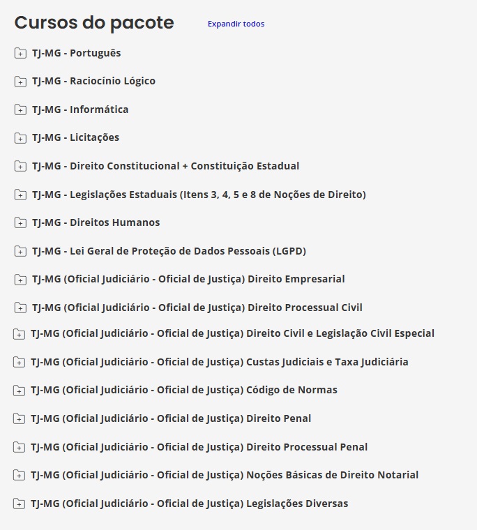 TJ-MG (OFICIAL JUDICIÁRIO - OFICIAL DE JUSTIÇA) – ESTRATÉGIA 2025 1 rateio TJ-MG (OFICIAL JUDICIÁRIO - OFICIAL DE JUSTIÇA) PACOTE – ESTRATÉGIA 2025