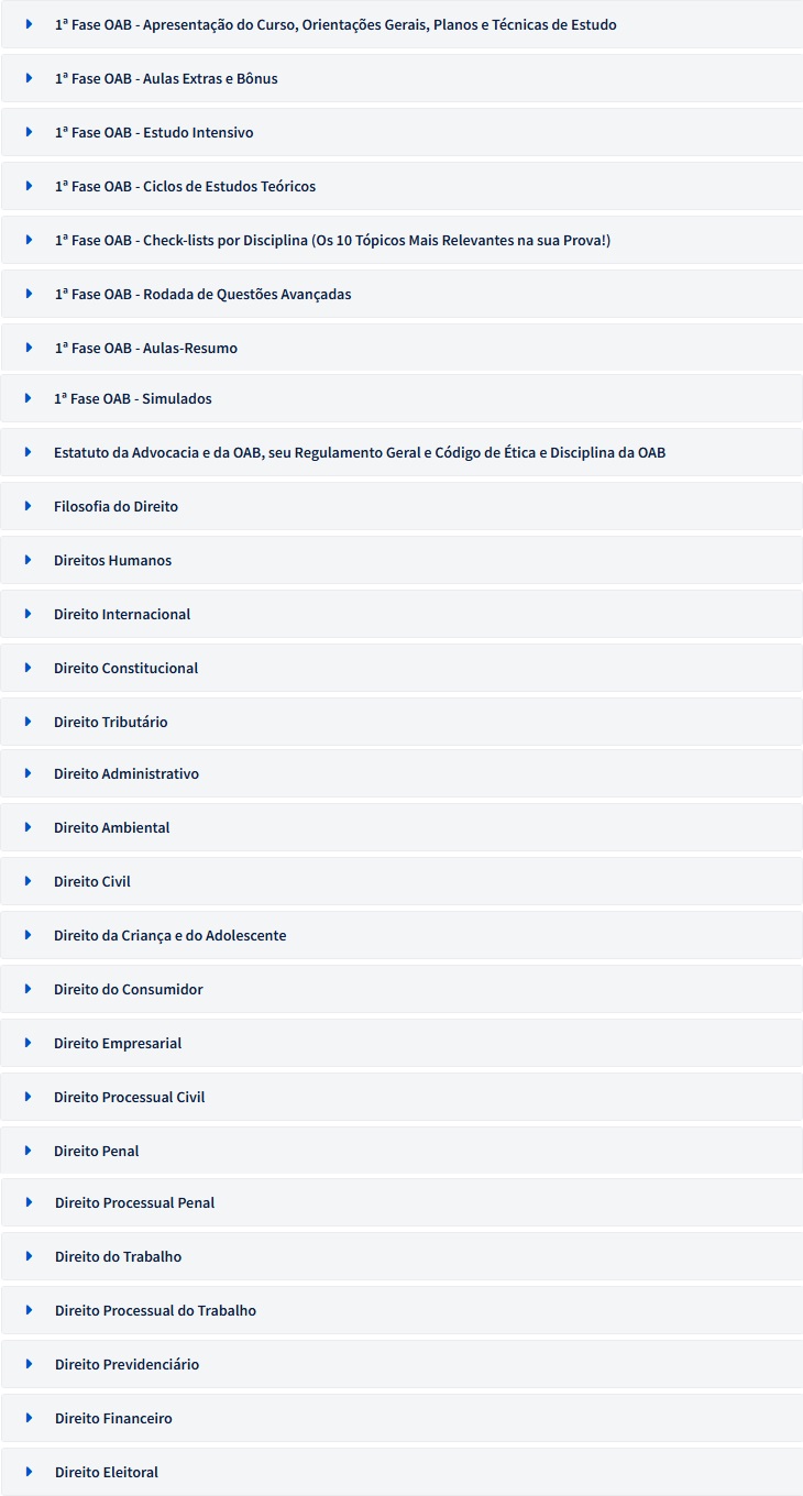 1ª FASE OAB — 44º EXAME — PREPARAÇÃO TOTAL CURSO EXTENSIVO GRANCURSO 2025