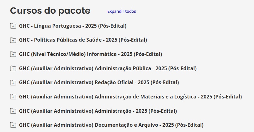 GHC - PÓS-EDITAL - AUXILIAR ADMINISTRATIVO - 2025 