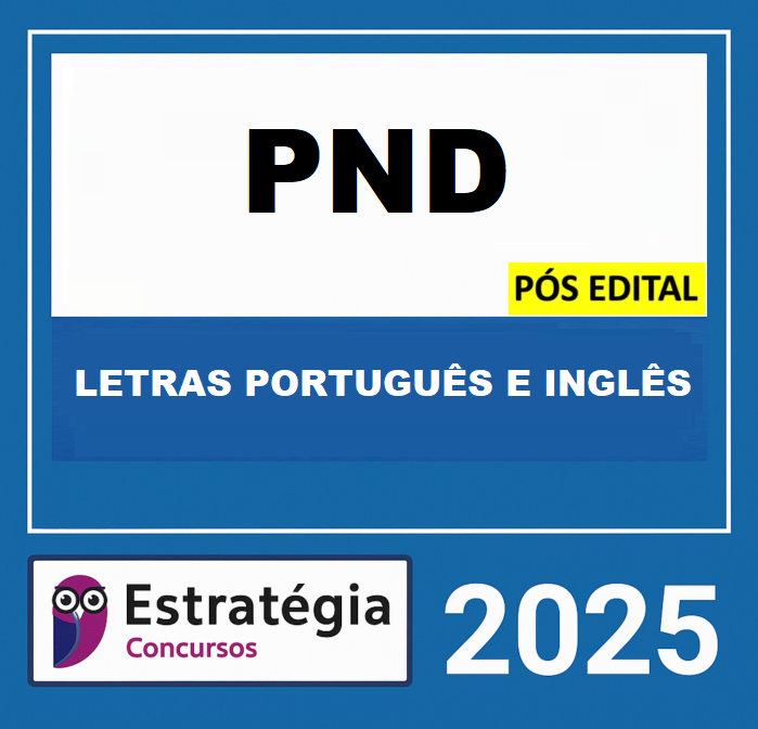 RATEIO PROVA NACIONAL DOCENTE - PÓS-EDITAL PND (CNU PROFESSORES) PACOTE PARA LETRAS PORTUGUÊS E INGLÊS - 2025