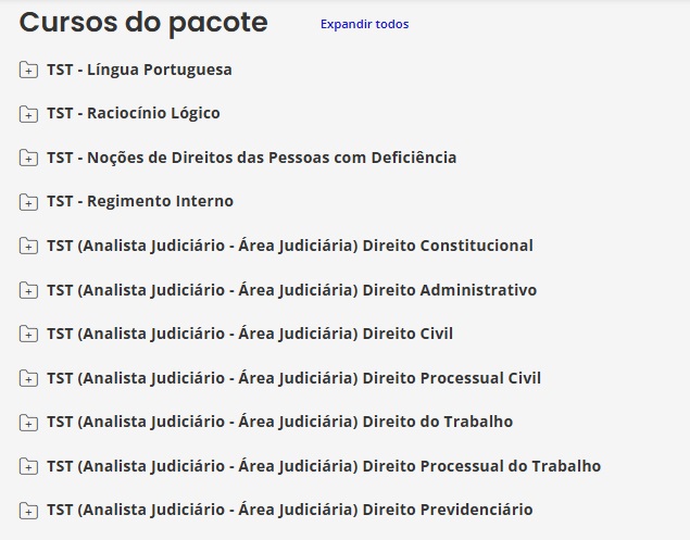 RATEIO TST (ANALISTA JUDICIÁRIO - ÁREA JUDICIÁRIA) – ESTRATÉGIA 2025