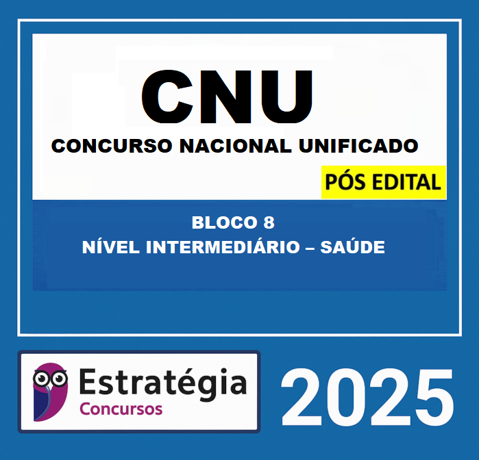 Rateio CNU Bloco 8 Nível Intermediário Saúde Pós Edital Estratégia 2025