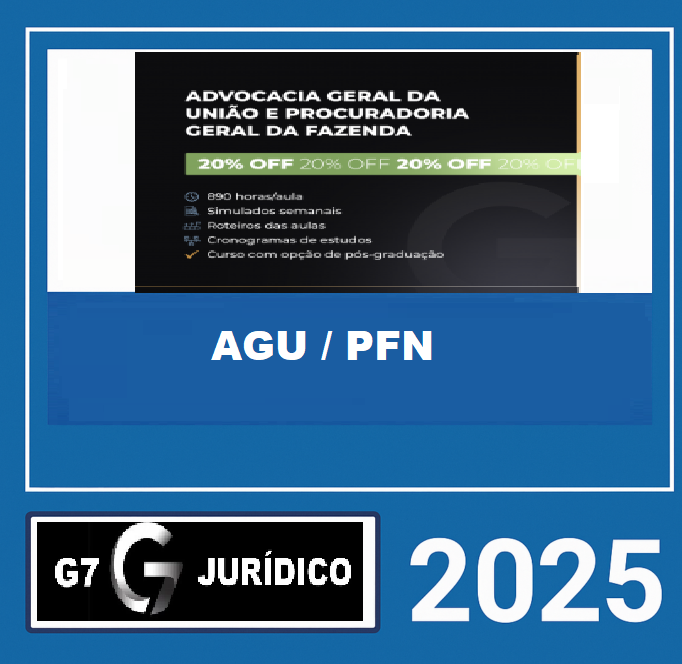 Rateio PROCURADORIAS AGU E PFN – G7 JURÍDICO 2025