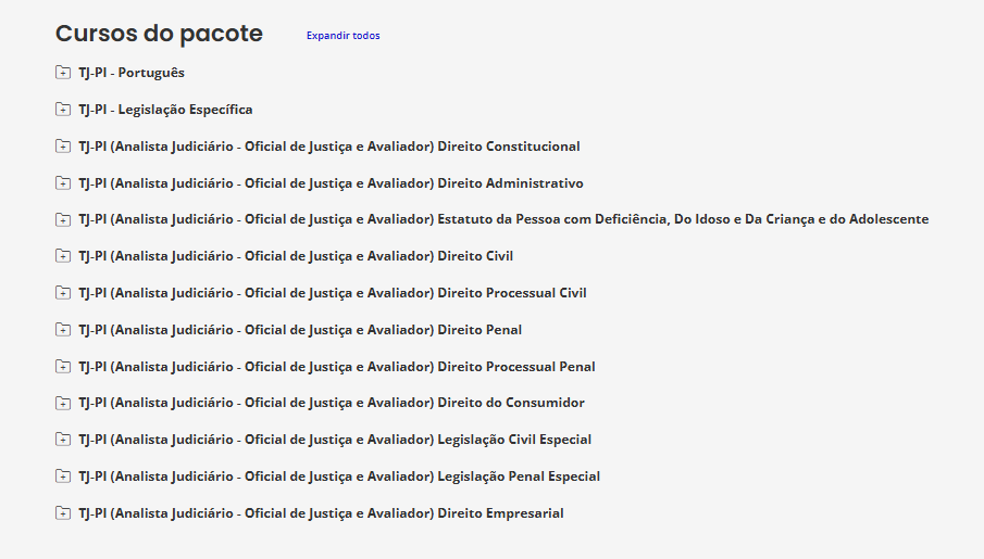 Rateio TJ-PI (ANALISTA JUDICIÁRIO - OFICIAL DE JUSTIÇA E AVALIADOR) ESTRATEGIA 2025.