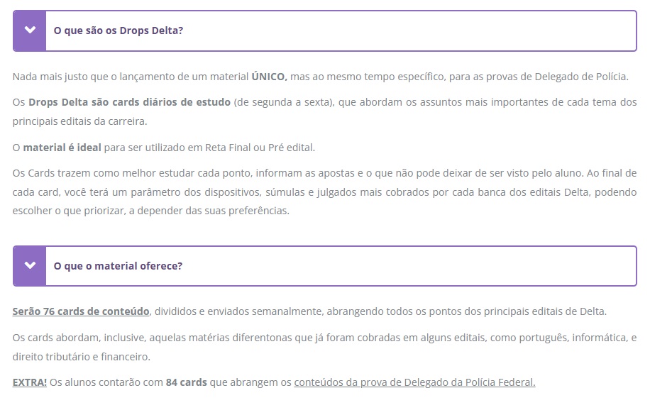 DROPS - DELTA – DELEGADO DE POLÍCIA - CICLOS 2025 1 RATEIO DROPS - DELTA – DELEGADO DE POLÍCIA - CICLOS 2025