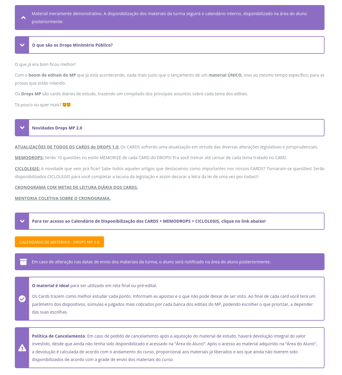 Rateio DROPS MP – MINISTÉRIO PÚBLICO 2.0 - CICLOS 2025