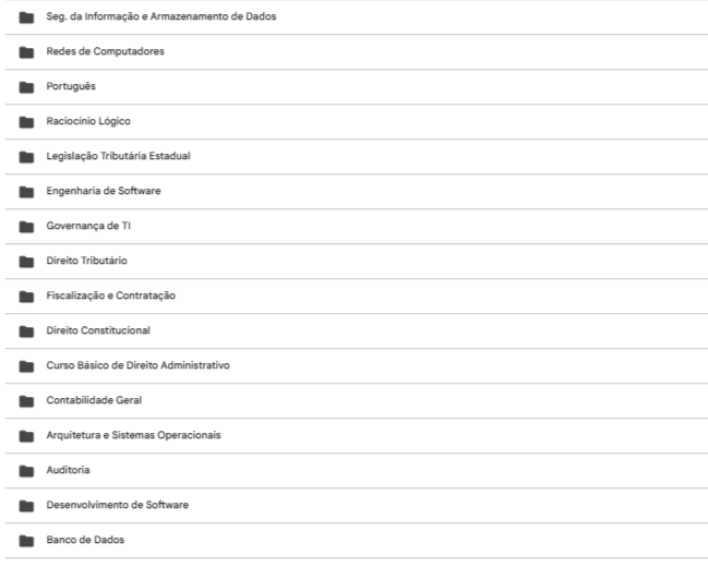 RATEIO CURSO REGULAR PARA ÁREA FISCAL – ESPECIALIDADE TI – ESTRATÉGIA 2025