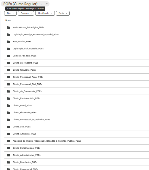 RATEIO PGEs (CURSO REGULAR) - ESTRATÉGIA 2025