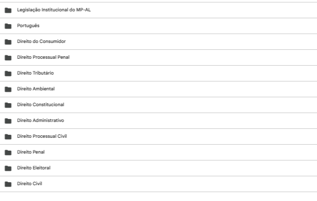 RATEIO MP-AL (ANALISTA – ÁREA JURÍDICA) – ESTRATÉGIA 2025