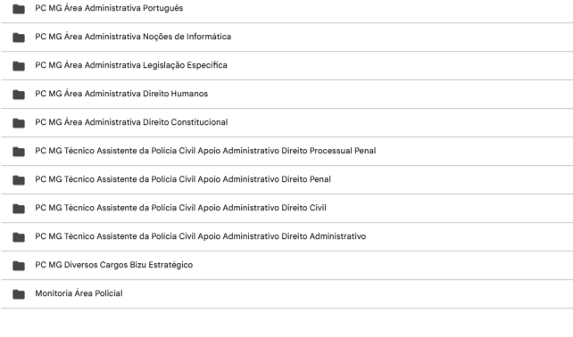 RATEIO PC MG (TÉCNICO ASSISTENTE DA POLÍCIA CIVIL – APOIO ADMINISTRATIVO) – ESTRATÉGIA 2025