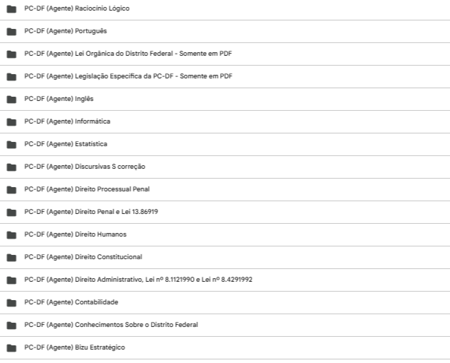 RATEIO PC-DF (AGENTE) – ESTRATÉGIA 2025