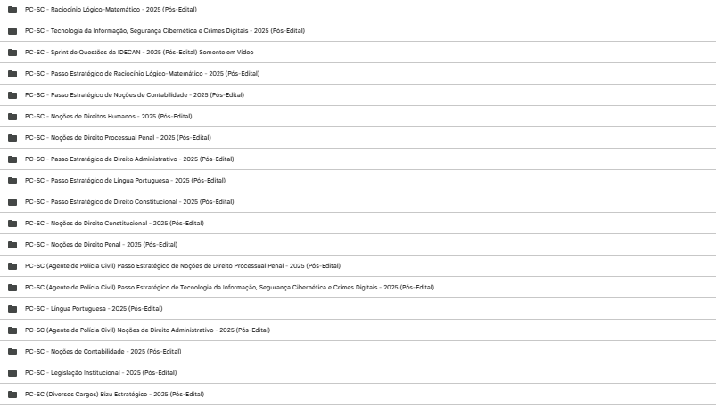 RATEIO PC-SC PÓS-EDITAL (AGENTE + PASSO ESTRATÉGICO) – ESTRATÉGIA 2026