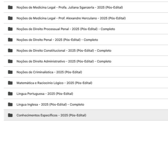 RATEIO PCI SC IGP SC POS EDITAL – PERITO OFICIAL CRIMINAL AMBIENTAL – ESTRATEGIA 2025