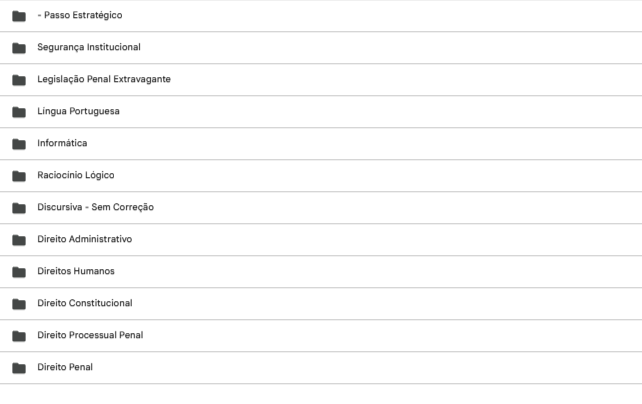 RATEIO POLICIA JUDICIAL – CURSO REGULAR AGENTE DE POLICIA JUDICIARIA E LEGISLATIVA – ESTRATEGIA 2025