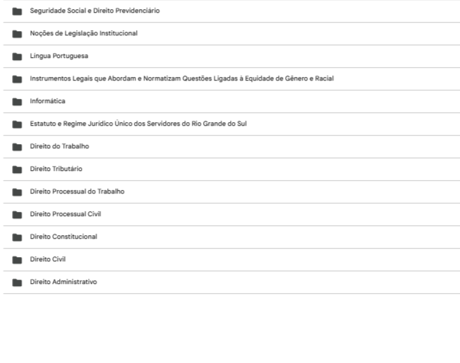 PGE-RS (ANALISTA JURÍDICO) – ESTRATÉGIA CONCURSOS – 2026 1 PGE RS Analista Juridico Pacote Google Drive drive.google.com
