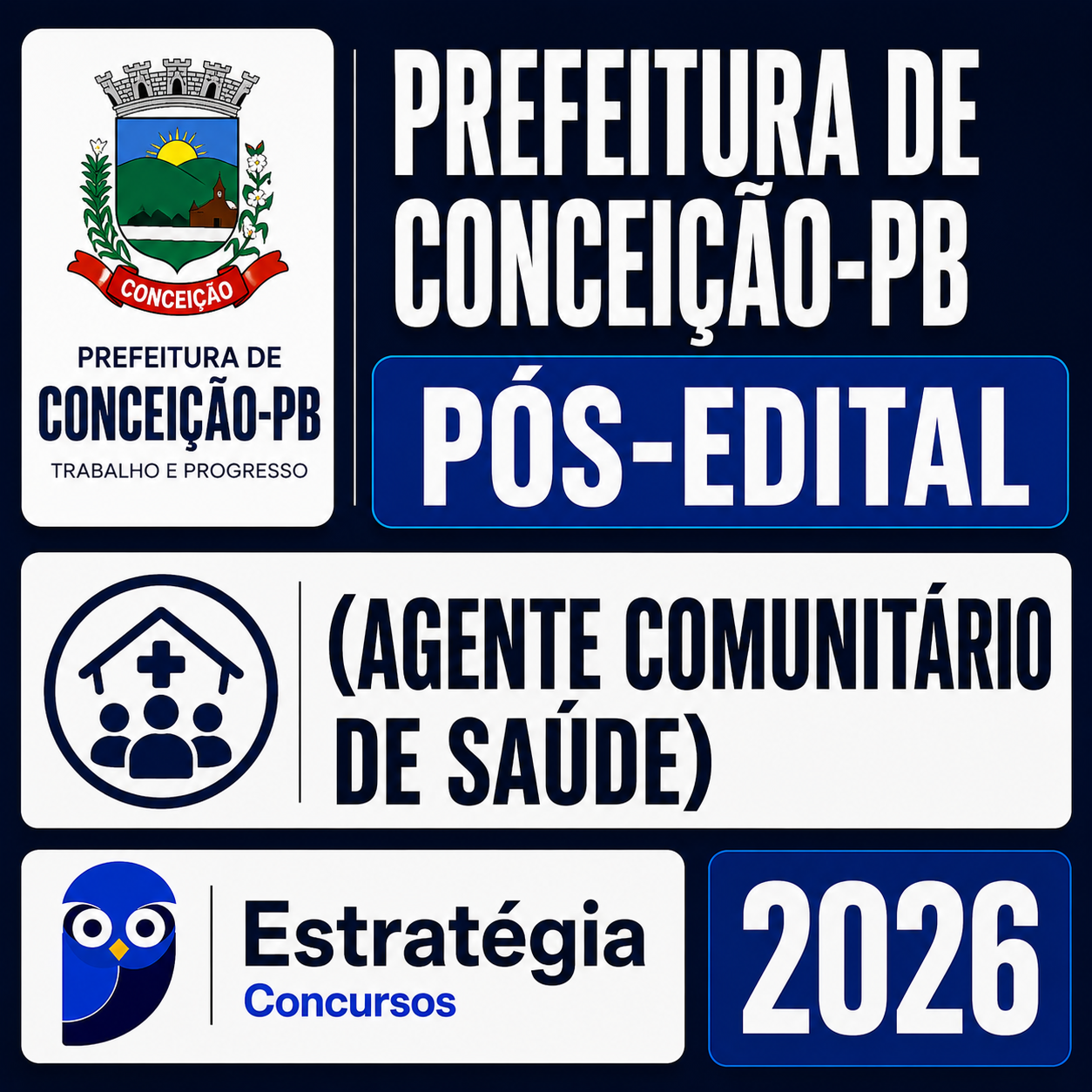 PGM PORTO ALEGRE-RS PREFEITURA DE CONCEIÇÃO-PB PÓS-EDITAL (AGENTE COMUNITÁRIO DE SAÚDE) – ESTRATÉGIA 2026 - Imagem 1