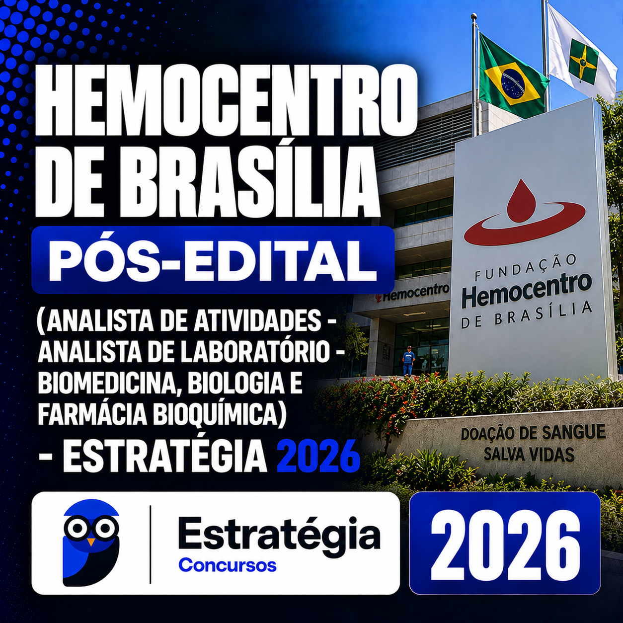 RATEIO HEMOCENTRO DE BRASÍLIA (ANALISTA DE ATIVIDADES - ANALISTA DE LABORATÓRIO - BIOMEDICINA, BIOLOGIA E FARMÁCIA BIOQUÍMICA) – ESTRATÉGIA 2026 HEMOCENTRO DE BRASÍLIA (ANALISTA DE ATIVIDADES - ANALISTA DE LABORATÓRIO - BIOMEDICINA, BIOLOGIA E FARMÁCIA BIOQUÍMICA) – ESTRATÉGIA 2026 - Imagem 1