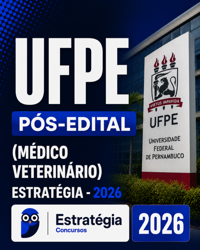 RATEIO UFPE POS EDITAL MEDICO VETERINARIO – ESTRATEGIA 2026