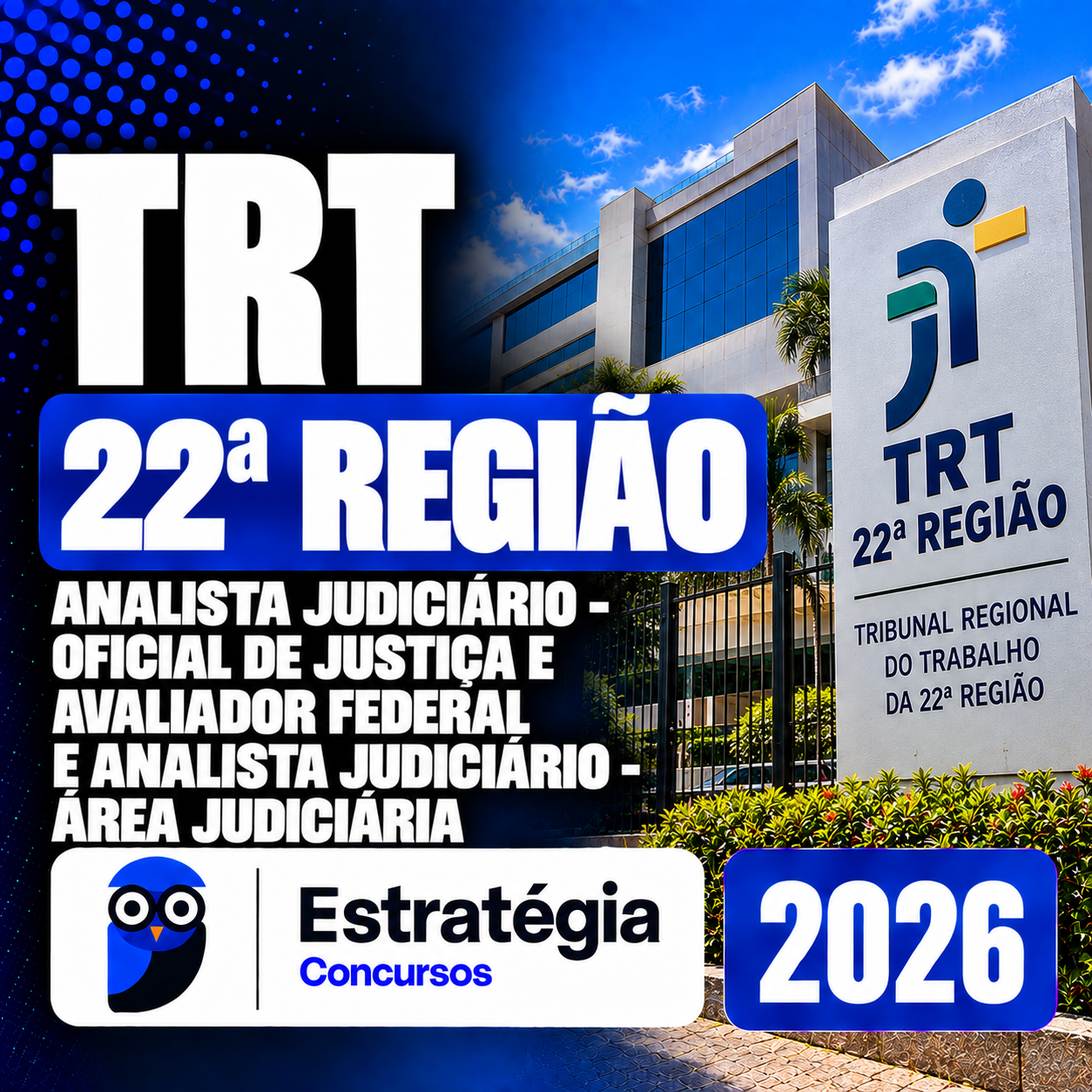 RATEIO TRT 22 RATEIO TRT 22ª REGIÃO – ANALISTA JUDICIÁRIO – OFICIAL DE JUSTIÇA E AVALIADOR FEDERAL / ÁREA JUDICIÁRIA – ESTRATÉGIA 2026 - Imagem 1