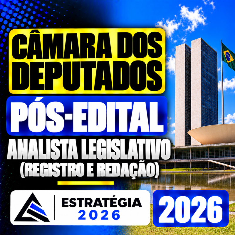rateio Camara dos Deputados 2026 Pos Edital
